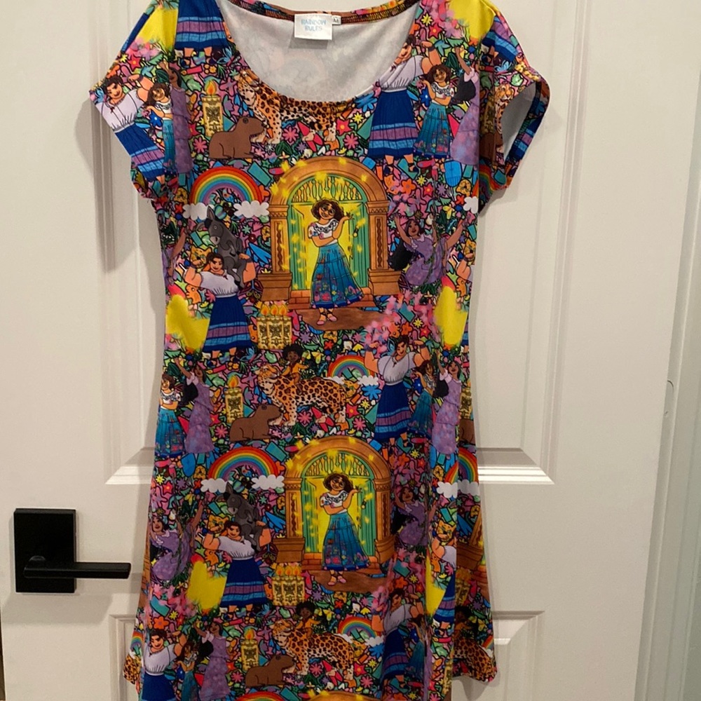 Rainbow Rules Encanto Disney Dress Size M
